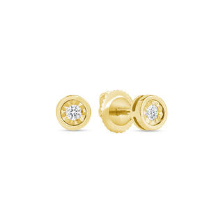 0.10 ct Diamond Bezel Set Solitaire Stud Earrings