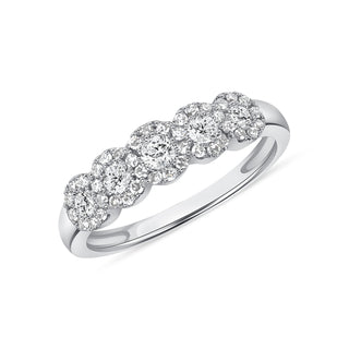 Round Cut  1/2 ctw. Halo Diamond Ring in 14K Gold