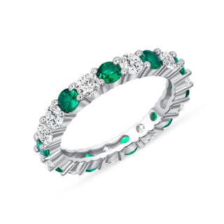 Simulated Gemstone Eternity Ring in 14K Gold Vermeil
