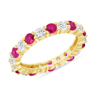 Simulated Gemstone Eternity Ring in 14K Gold Vermeil