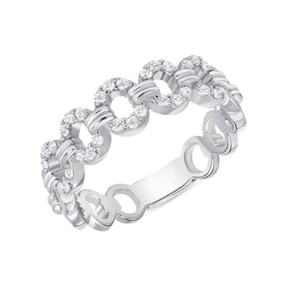 Simulated Diamond Open Circle Eternity Ring