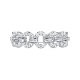 Simulated Diamond Open Circle Eternity Ring