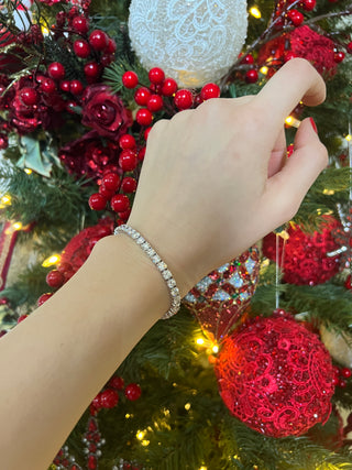 10 Ct Round Cut Diamond Tennis Bracelet in 14K Gold