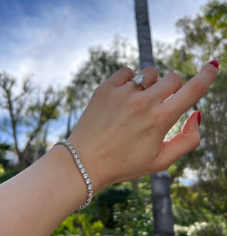 10 Ct Round Cut Diamond Tennis Bracelet in 14K Gold