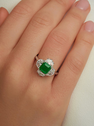 2 Ct Asscher Cut Lab Grown Diamond Ring