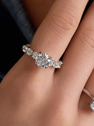 2.00 Ct Round Cut Ring with Eternity Setting