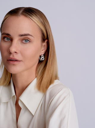 14K Gold Vermeil Cuban Hoop Earrings