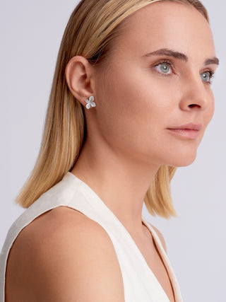 Floral Studs in Sterling Silver