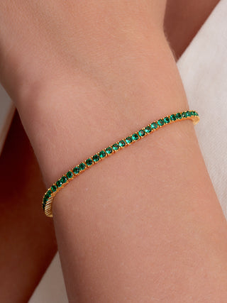 14K Gold Vermeil Gemstone Tennis Bracelet