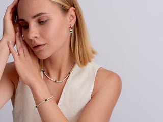 Simulated Emerald Tennis Necklace in 14K Gold Vermeil