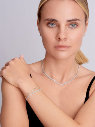 14K Gold Pave Diamond Miami Cuban Link Necklace in 3mm