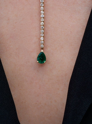 Diamond Lariat Tennis Necklace in 14K Gold