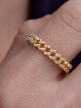 Miami Cuban Chain Ring in 14K Gold Vermeil