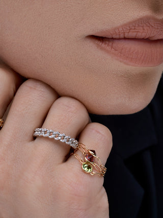 Miami Cuban Chain Ring in 14K Gold Vermeil