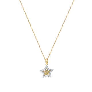 Diamond Star Necklace in 14K Gold