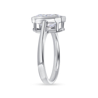6.00 Ct Radiant Cut Simulated Diamond Bezel Setting Ring