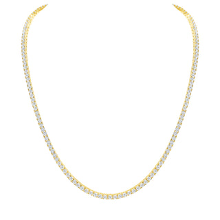 4mm Thick Round Cut Tennis Necklace