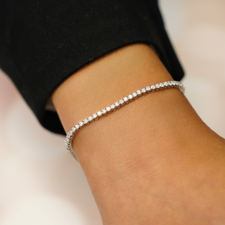 14K Solid Gold Round cut 2 ct. Natural Diamond Tennis Bracelet