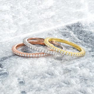 Dainty CZ Pave Eternity Ring