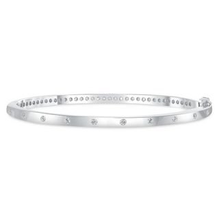 Bezel Set Diamond Bangle