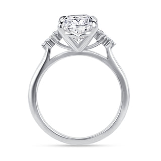 The Lucienne: 3CT Elongated Cushion Cut Diamond in 14K Gold