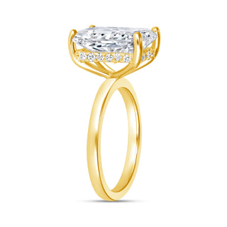 The Katelyn: 5CT Elongated Radiant Cut Diamond in 14K Gold