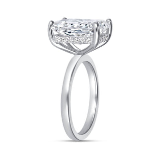 The Katelyn: 5CT Elongated Radiant Cut Diamond in 14K Gold