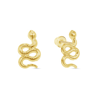 14K Solid Gold Snake Piercings