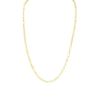 14K Gold Paperclip Necklace