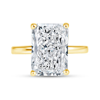 The Katelyn: 5CT Elongated Radiant Cut Diamond in 14K Gold