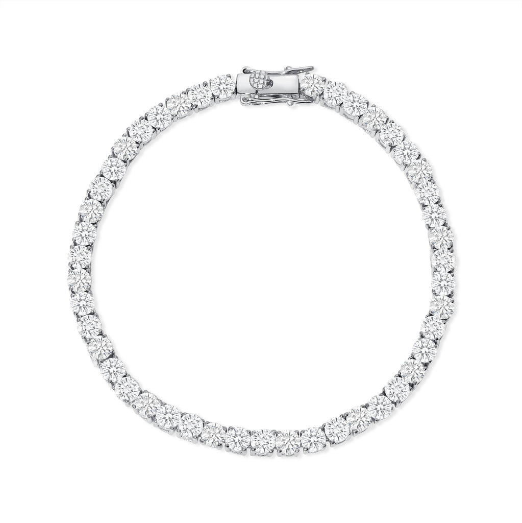 10 Ct Round Cut Diamond Tennis Bracelet in 14K Gold