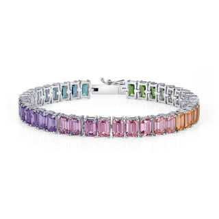 30.0 Ct  Multi-Color Gradient Tennis Bracelet