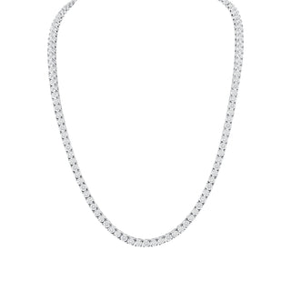 15 Ct Lab Diamond Tennis Necklace in 14K Gold Setting