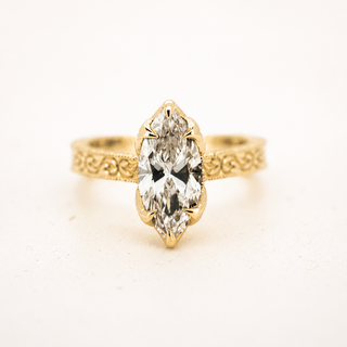 J - 2 Ct Marquise Cut Ring