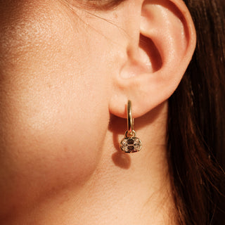 2CT Old Miner Cut Diamond Huggie Earrings