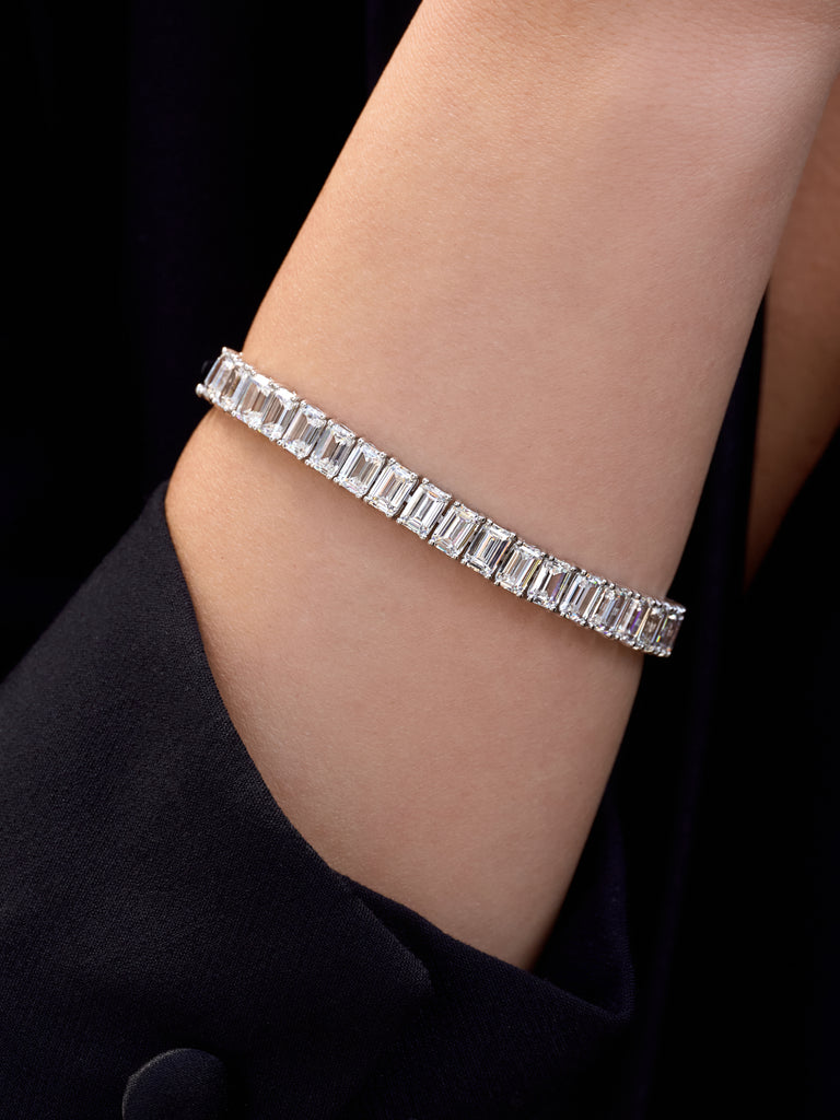 Emerald Cut Tennis Bracelet