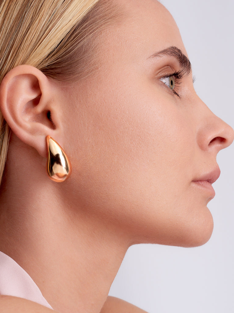 14K Gold Filled Chunky Teardrop Earrings