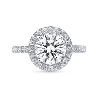 The Audrey: 2CT Round Cut Diamond in 14K Gold
