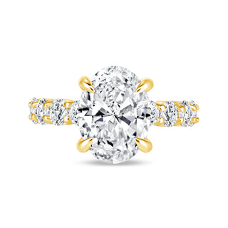The Charlotte: 4CT Oval Cut Diamond in 14K Gold
