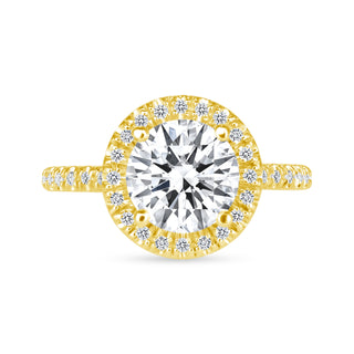 The Audrey: 2CT Round Cut Diamond in 14K Gold