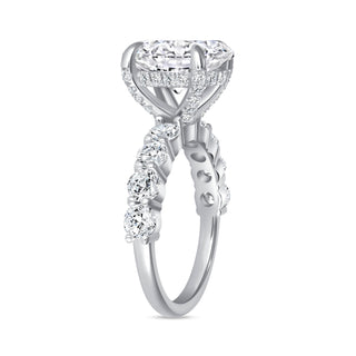 The Charlotte: 4CT Oval Cut Diamond in 14K Gold
