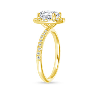 The Audrey: 2CT Round Cut Diamond in 14K Gold