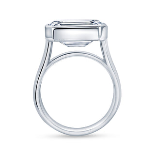 The Elara: 3CT Emerald Cut Diamond in 14K Gold