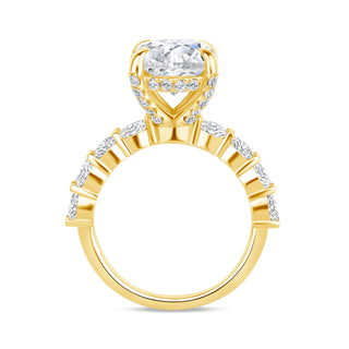 The Charlotte: 4CT Oval Cut Diamond in 14K Gold