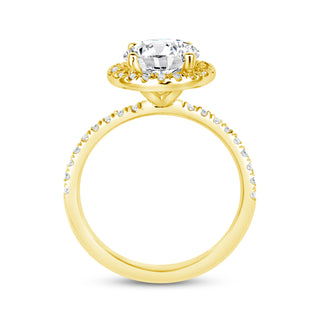 The Audrey: 2CT Round Cut Diamond in 14K Gold