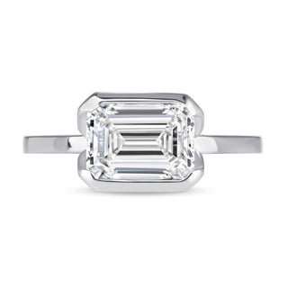 The Sophia: 2.5CT Emerald Cut Diamond in 14K Gold