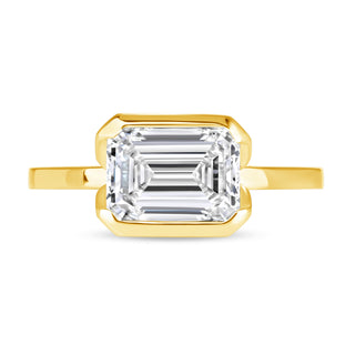 The Sophia: 2.5CT Emerald Cut Diamond in 14K Gold