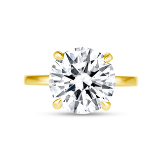The Harper: 5CT Round Cut Diamond in 14K Gold
