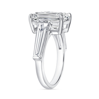The Caroline: 5CT Emerald Cut Diamond in 14K Gold