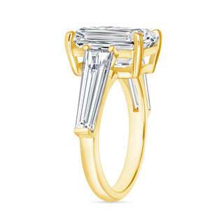 The Caroline: 5CT Emerald Cut Diamond in 14K Gold